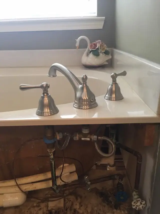 Before: old bathtub