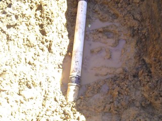 6 A repaired sewer pipe after short repair.JPG