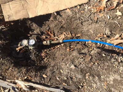 Replacing a water service line