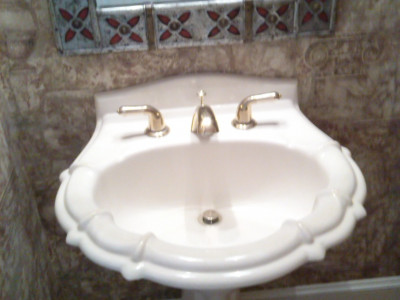 New sink installation