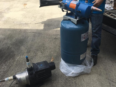 Pressure booster pump installed