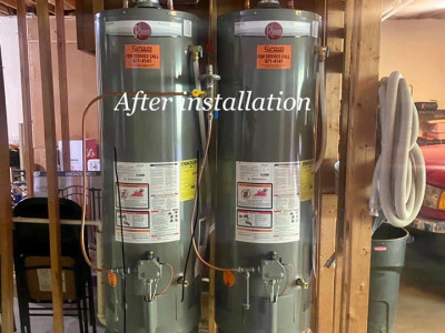 Two gas heaters installed