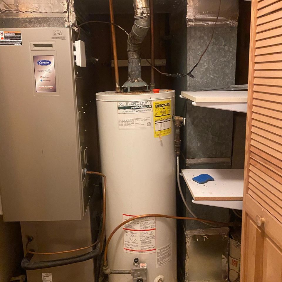 Gas Water Heater Installed