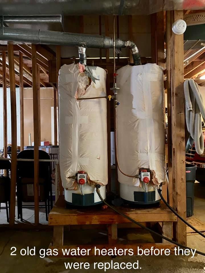 Two gas heaters installed