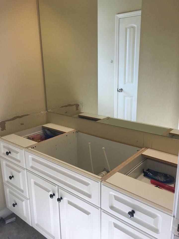 Counter top installed