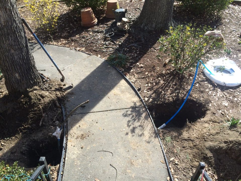Replacing a water service line