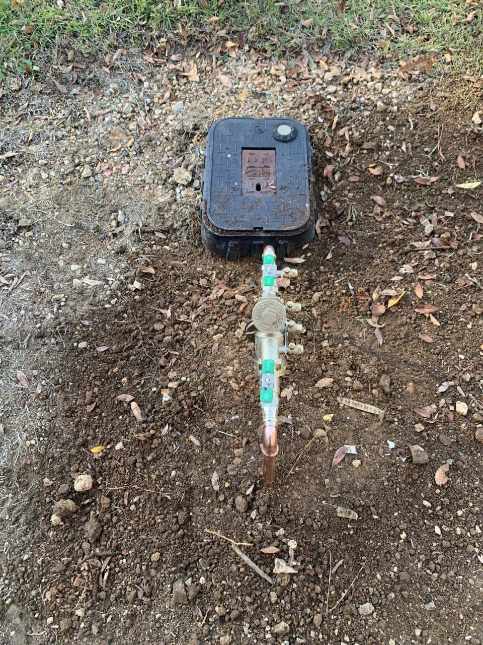 The assembly from the meter side