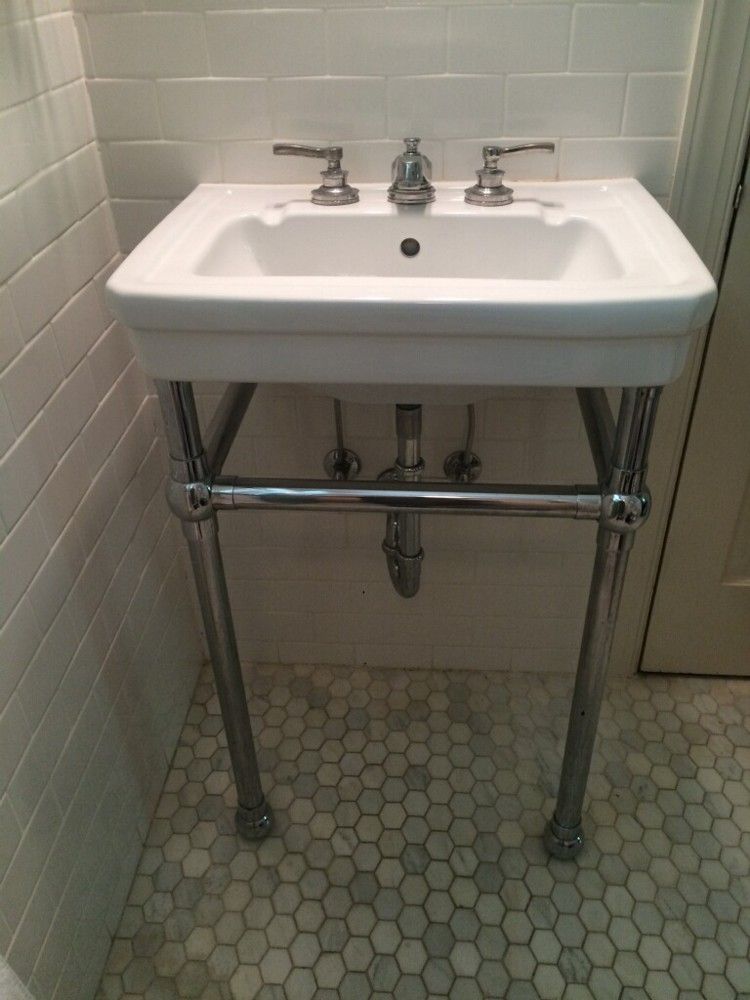 Newport brass faucet and Kohler sink installed