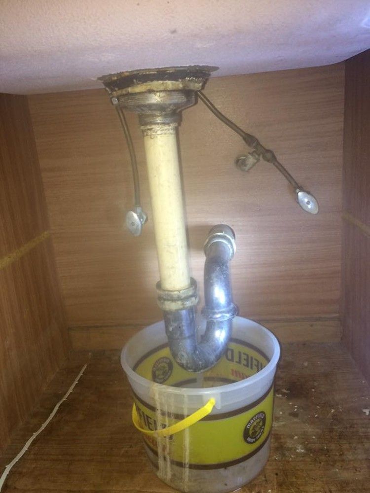 Leaking basket strainer and p trap