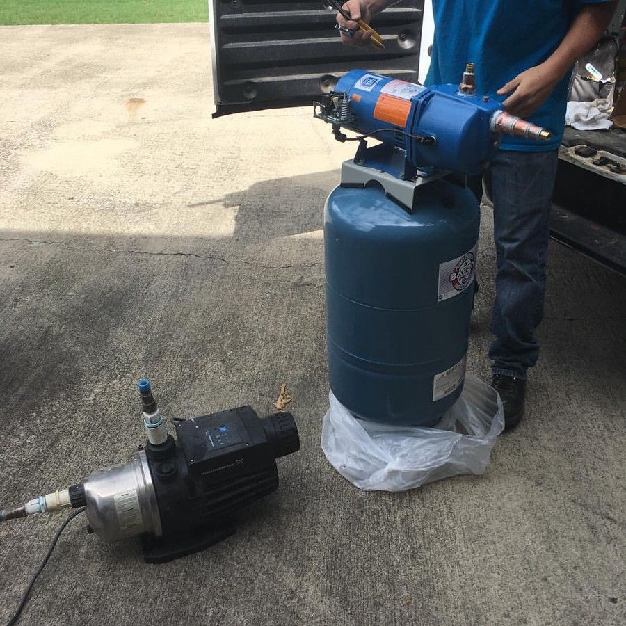 Pressure booster pump installed